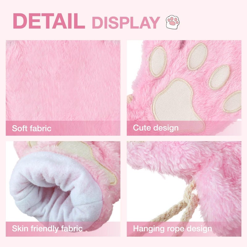 Tiny Chou Cat Paw Gloves for Cosplay Party Halloween Costume Accessories, Winter Fingerless Warm Gloves for Women Girls - Image 4